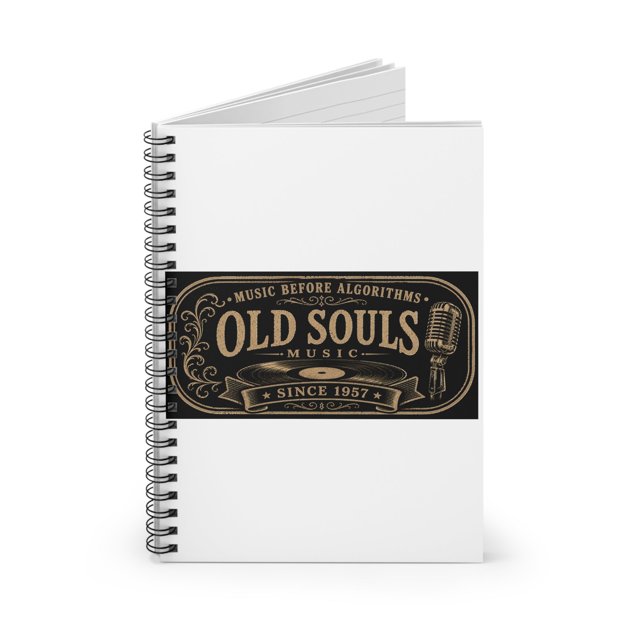 Music Before Algorithms - Old Souls Music Spiral Notebook - Ruled Line