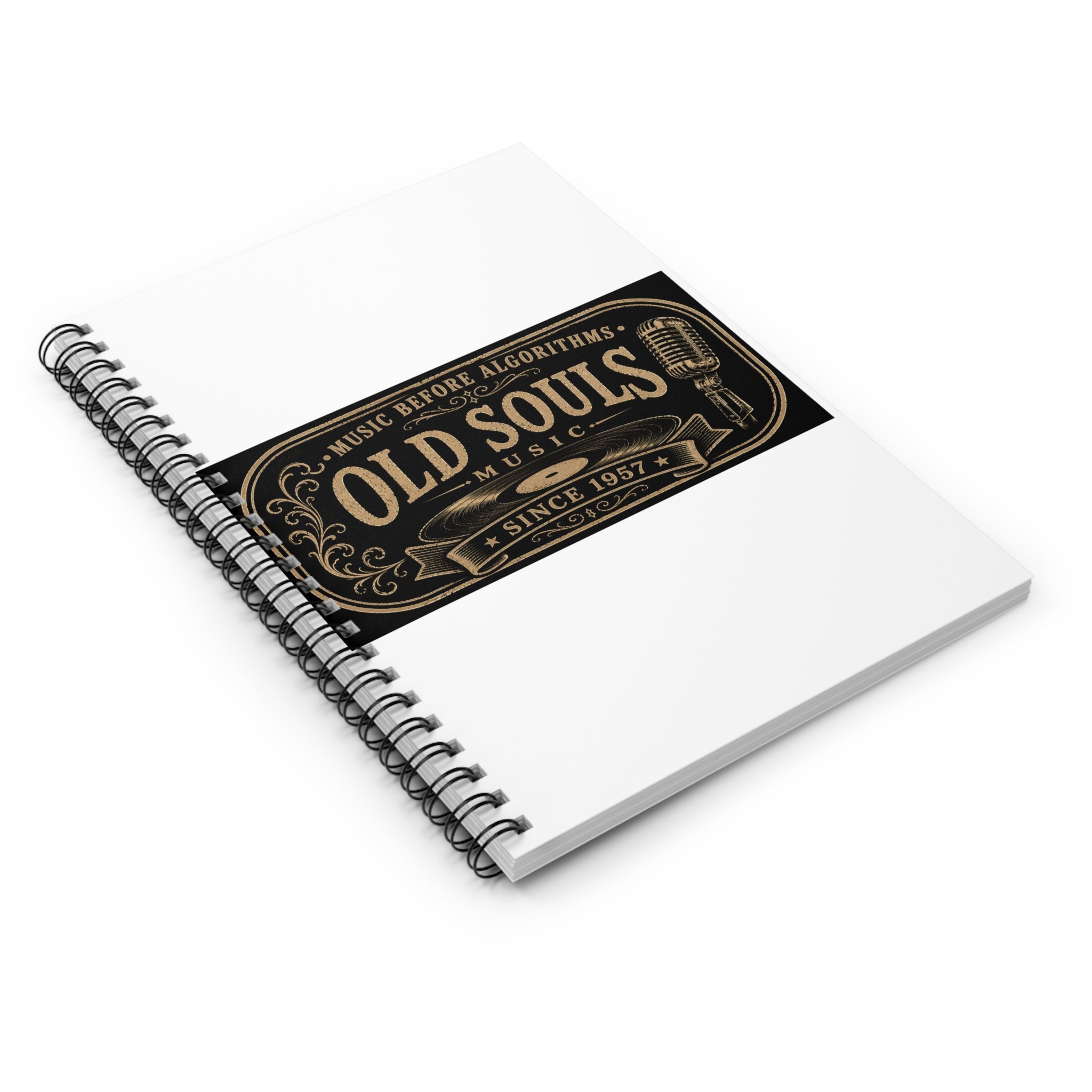 Music Before Algorithms - Old Souls Music Spiral Notebook - Ruled Line