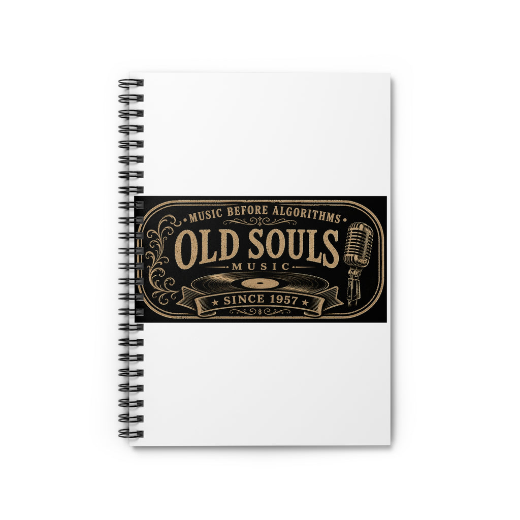 Music Before Algorithms - Old Souls Music Spiral Notebook - Ruled Line