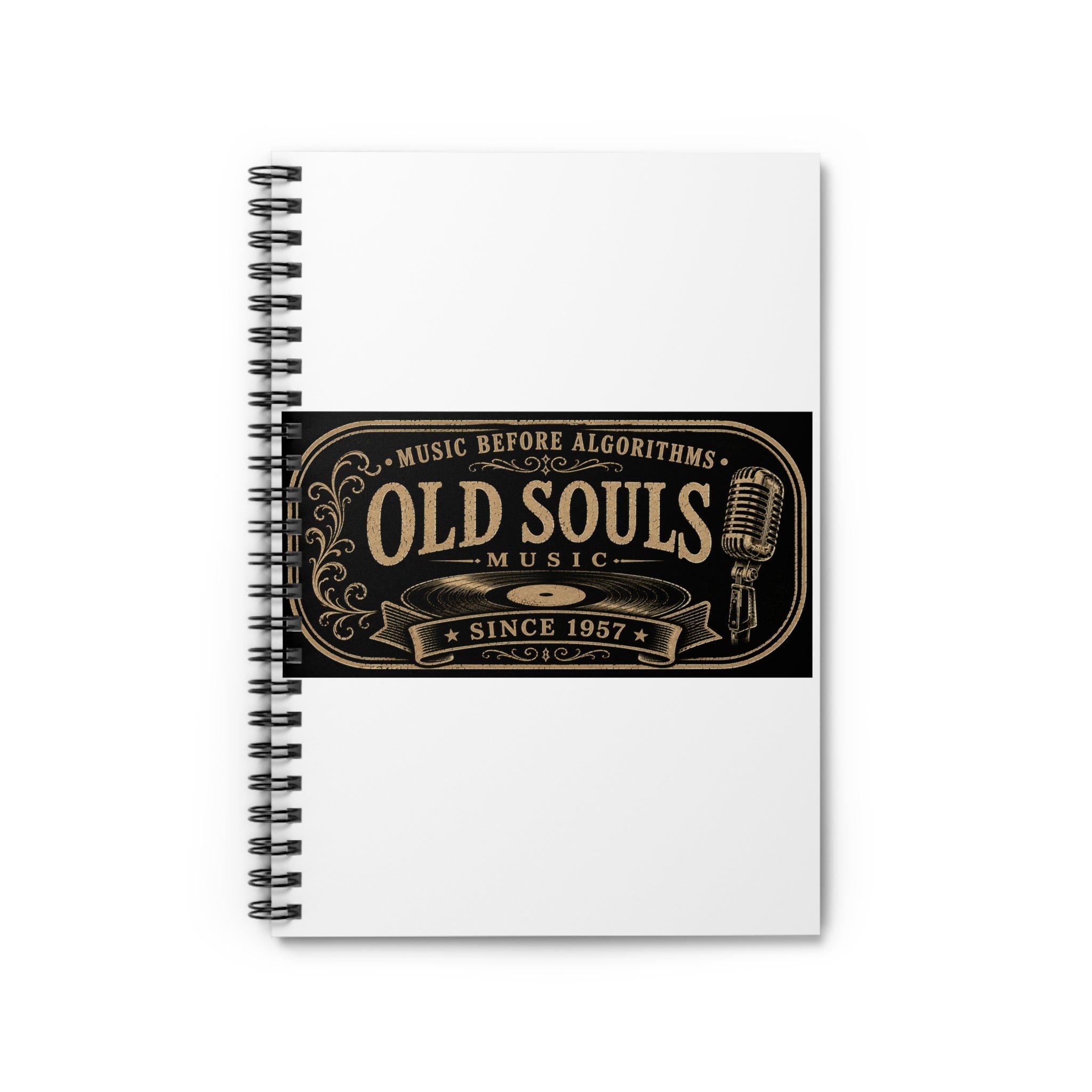 Music Before Algorithms - Old Souls Music Spiral Notebook - Ruled Line