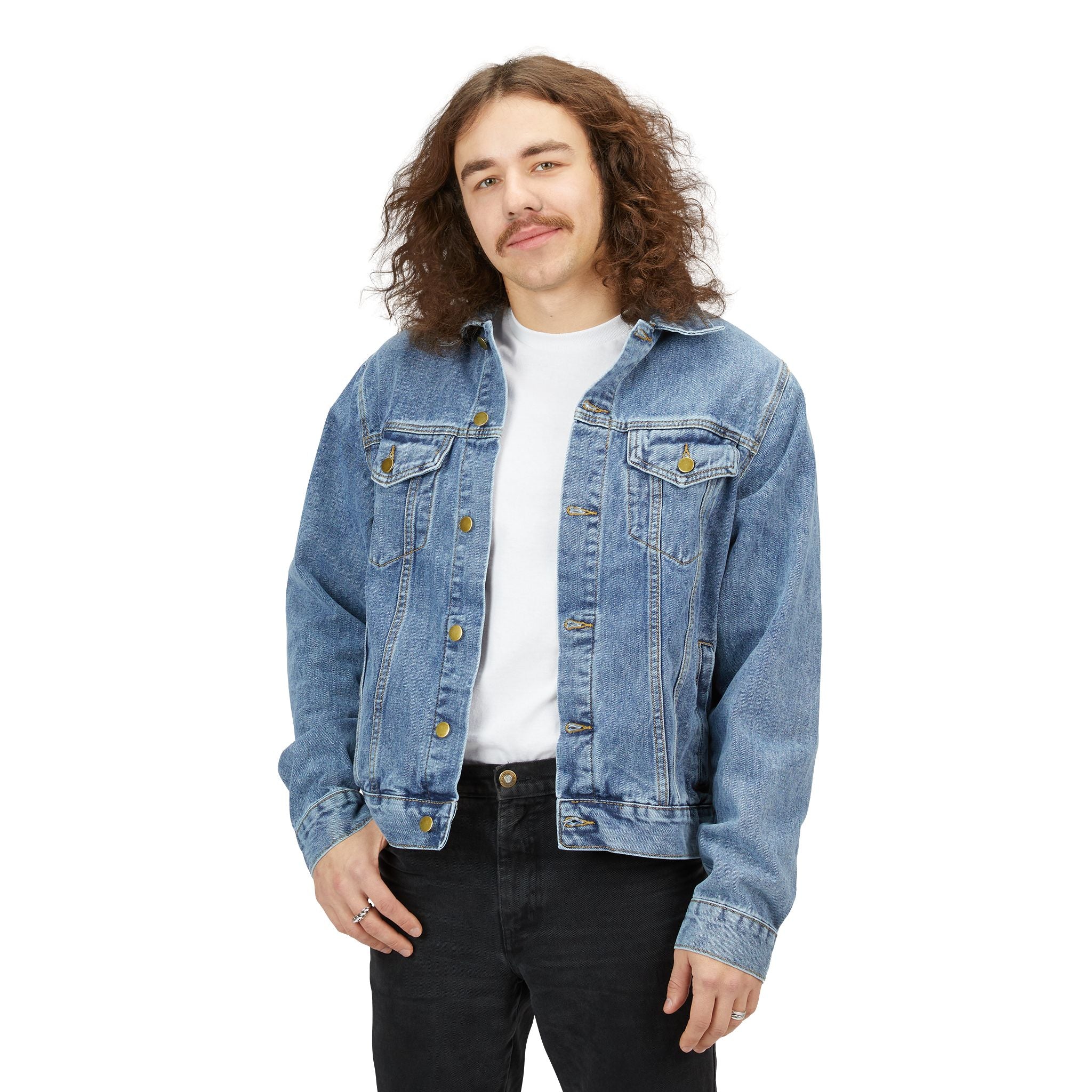 Music Before Algorithms - Old Souls Music Denim Jacket — Vintage Retro Band Logo Jean Jacket