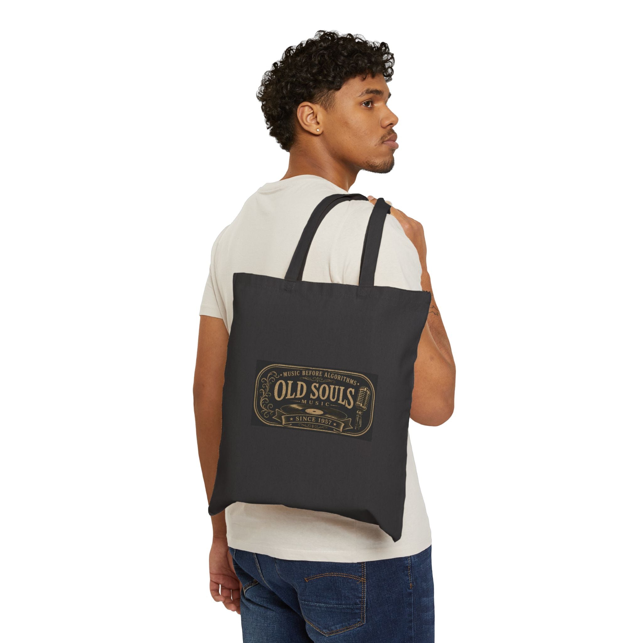 Music Before Algorithms - Old Souls Music Cotton Canvas Tote Bag
