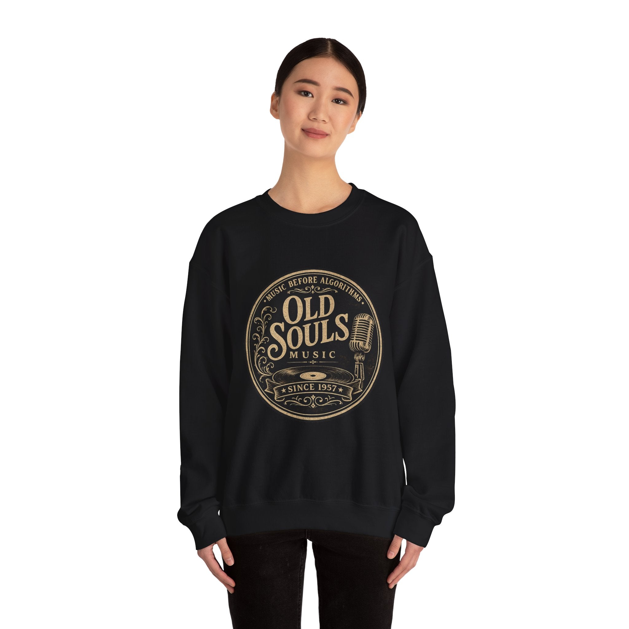 Music Before Algorithms -  Old Souls Logo Unisex Heavy Blend™ Crewneck Sweatshirt