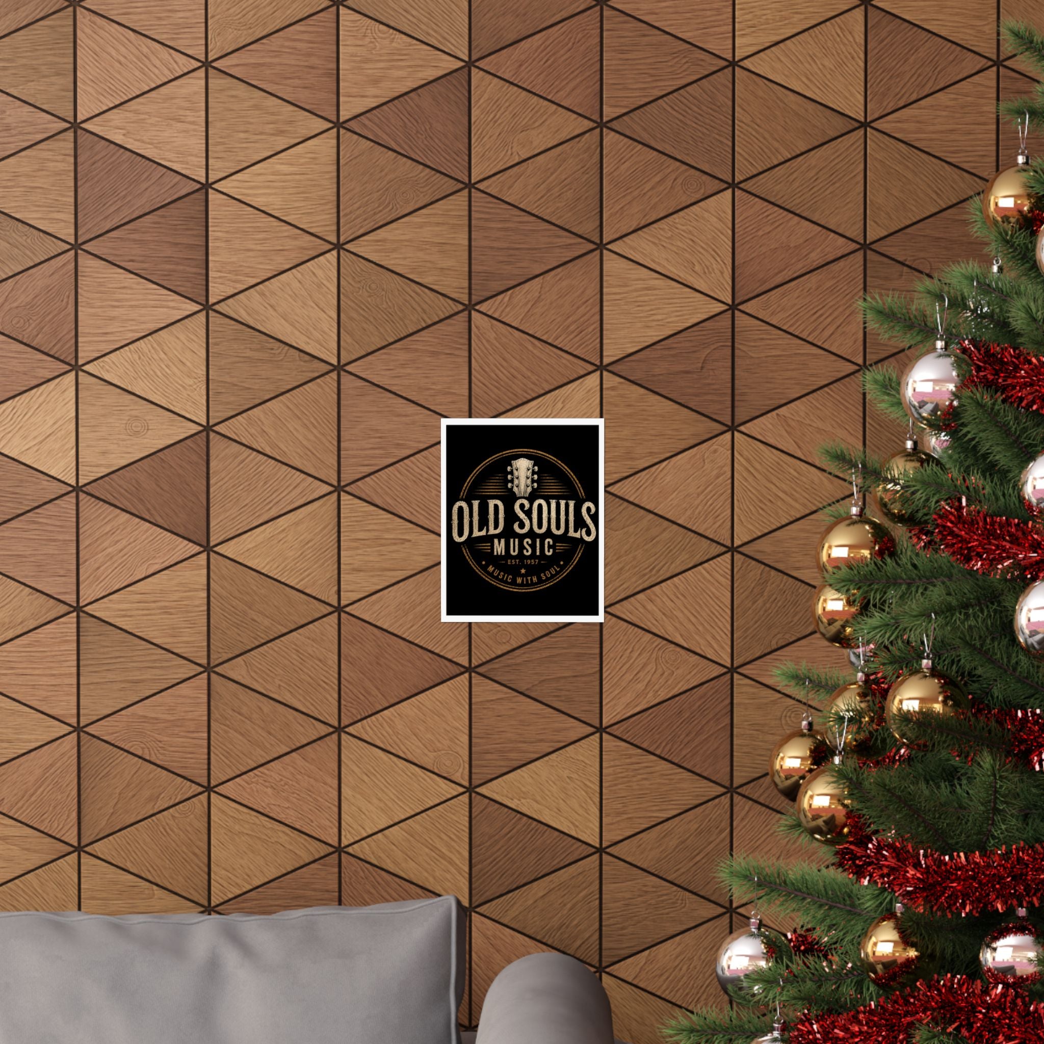 Old Souls Music Poster — Vintage Guitar Matte Vertical Wall Art